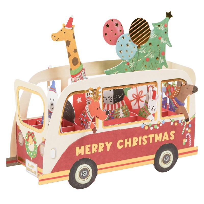 クリスマスパーティーカーカード アニマル